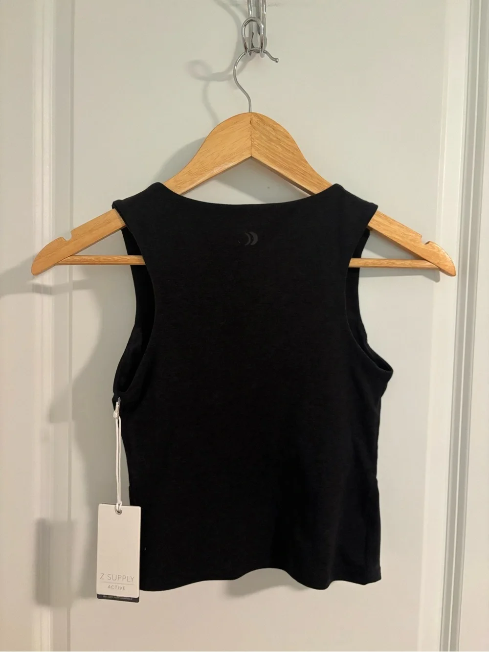 NWT Z SUPPLY Solstice Twist Crop Top Black Sands Charcoal Gray Size XS